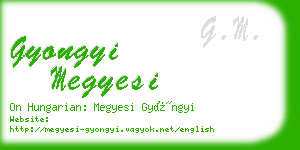 gyongyi megyesi business card